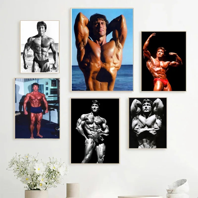 Sports Equipment Poster - マッスルポートレート,いたずらとゼーン,ボディービル,フィットネスのポスター,プリント,ウォールアート,リビングルーム,家の装飾のためのヴィンテージのキャンバス絵画