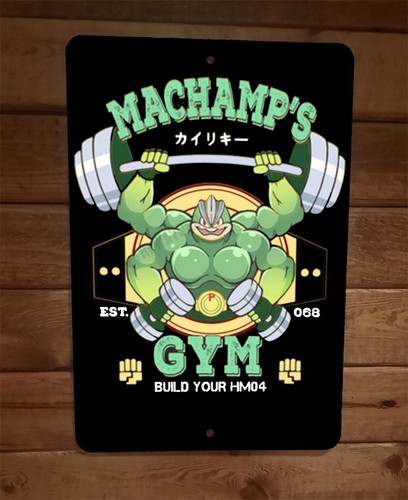 Sports Equipment Poster - マッシャンプスジム メタルウォールサインポスター アニメ
