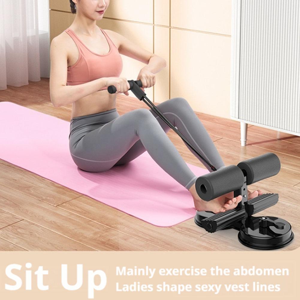 Sports Equipment Pictures - ダブルサクションカップ付きプルロープ付き腹筋トレーニング補助器具、ホームジムでのワークアウト用フィットネス機器