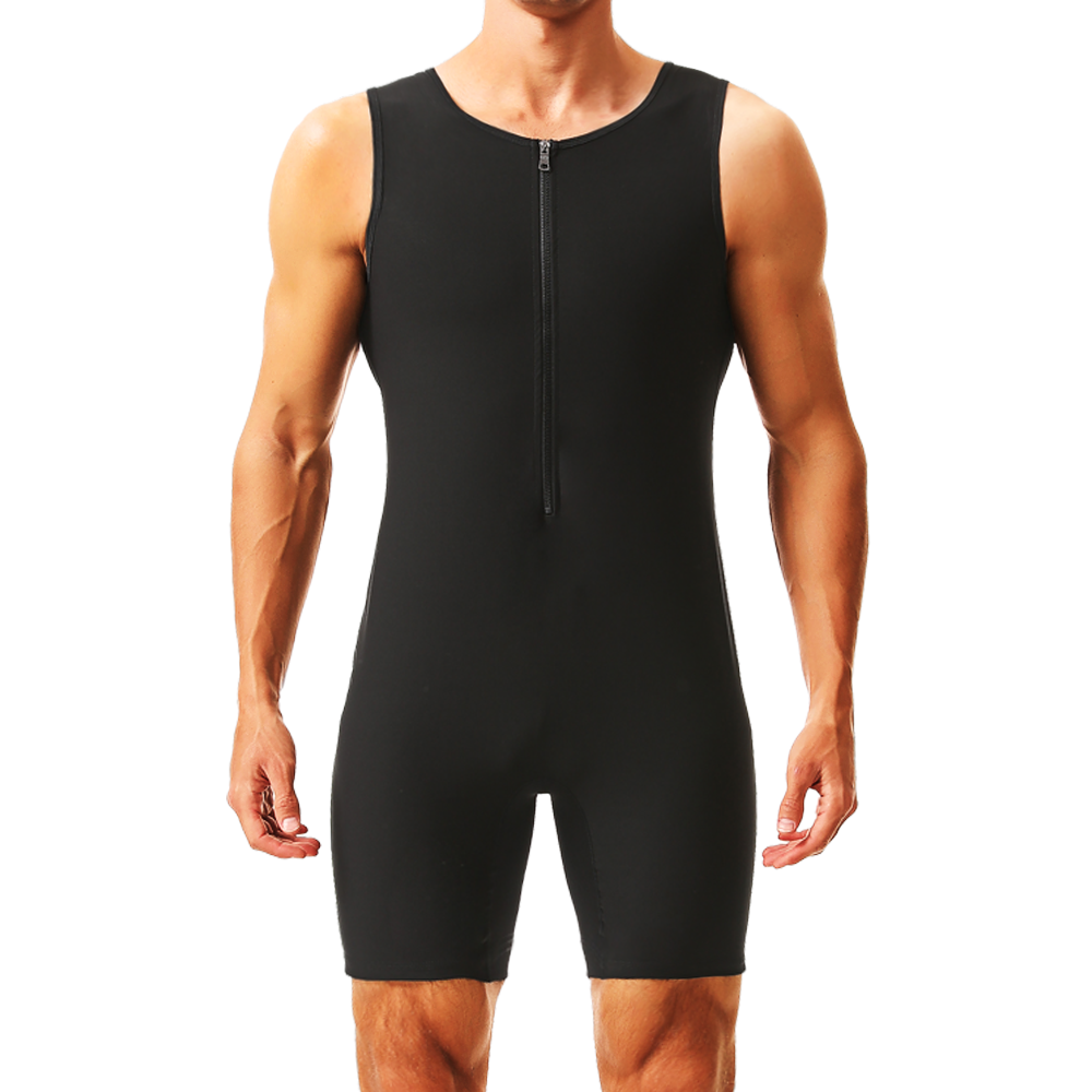 男性のサウナスーツ汗熱トラップトレーニング脂肪燃焼ベスト腹痩 - Sports Equipment Set のレビューと価格
