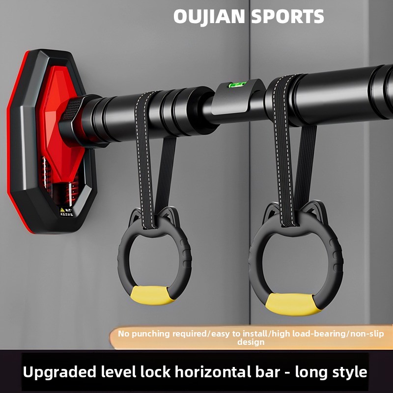 室内用ドア枠マウント式懸垂バー、穴あけ不要、吊り下げリング付 - Sports Equipment Pictures のレビューと価格