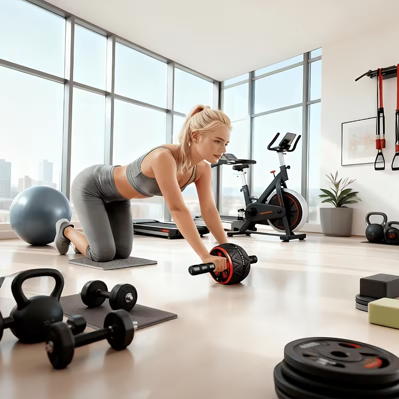 アブローラーホイールと膝マット、腹部と体幹の筋力トレーニング - Sports Equipment Pictures のレビューと価格