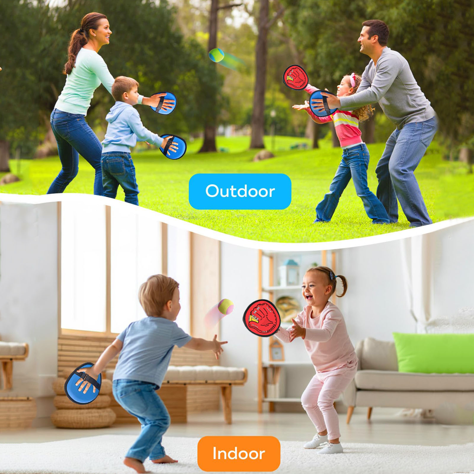 4 セット子供吸盤粘着ボールおもちゃアウトドアスポーツキャッ - Sports Equipment For Kids のレビューと価格