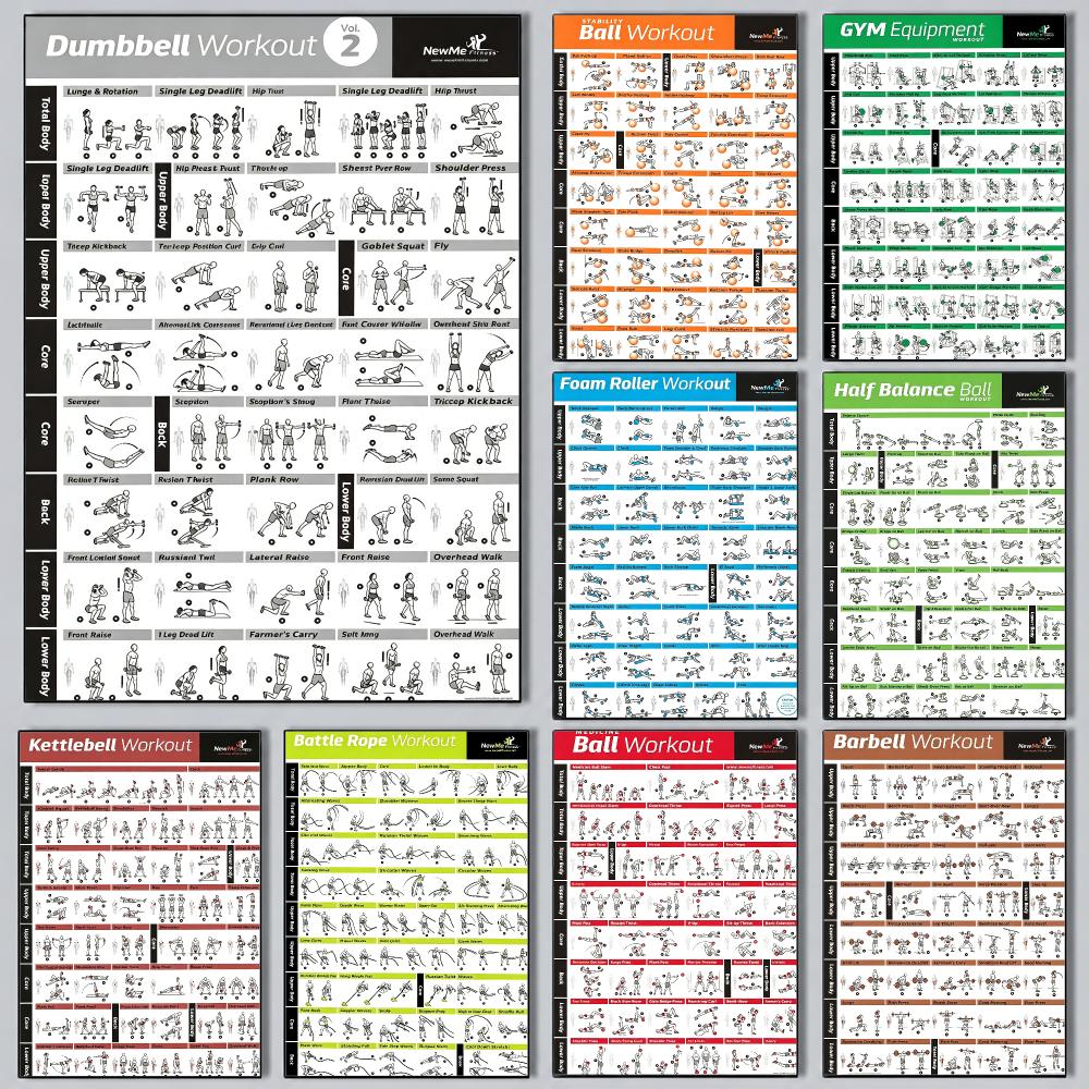 フィットネス ピラティス トレーニングチャート ポスター パ - Sports Equipment Poster のレビューと価格