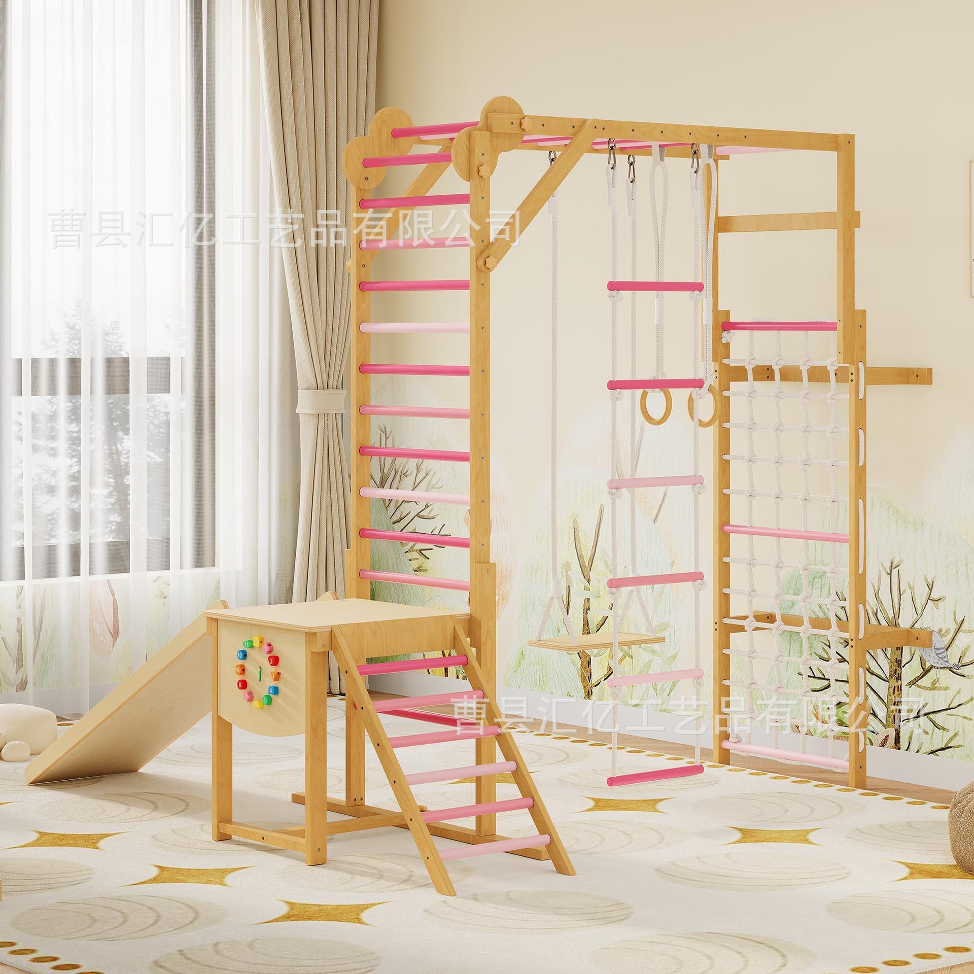 室内木製キッズフィットネス玩具、木製クライミングコンボ遊具、 - Sports Equipment For Kids のレビューと価格