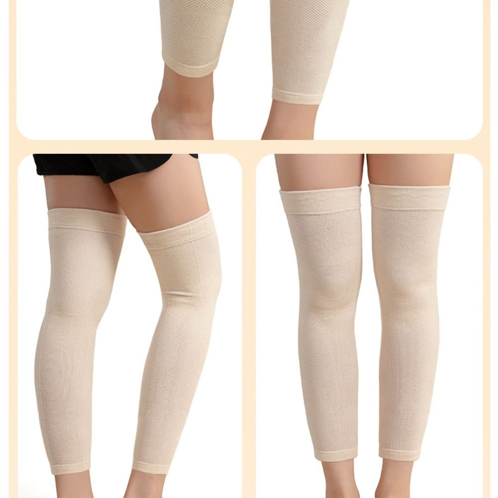 暖かいコットン製スポーツ膝パッド ヌードブラックグレー 伸縮 - Sports Equipment Knee Support のレビューと価格