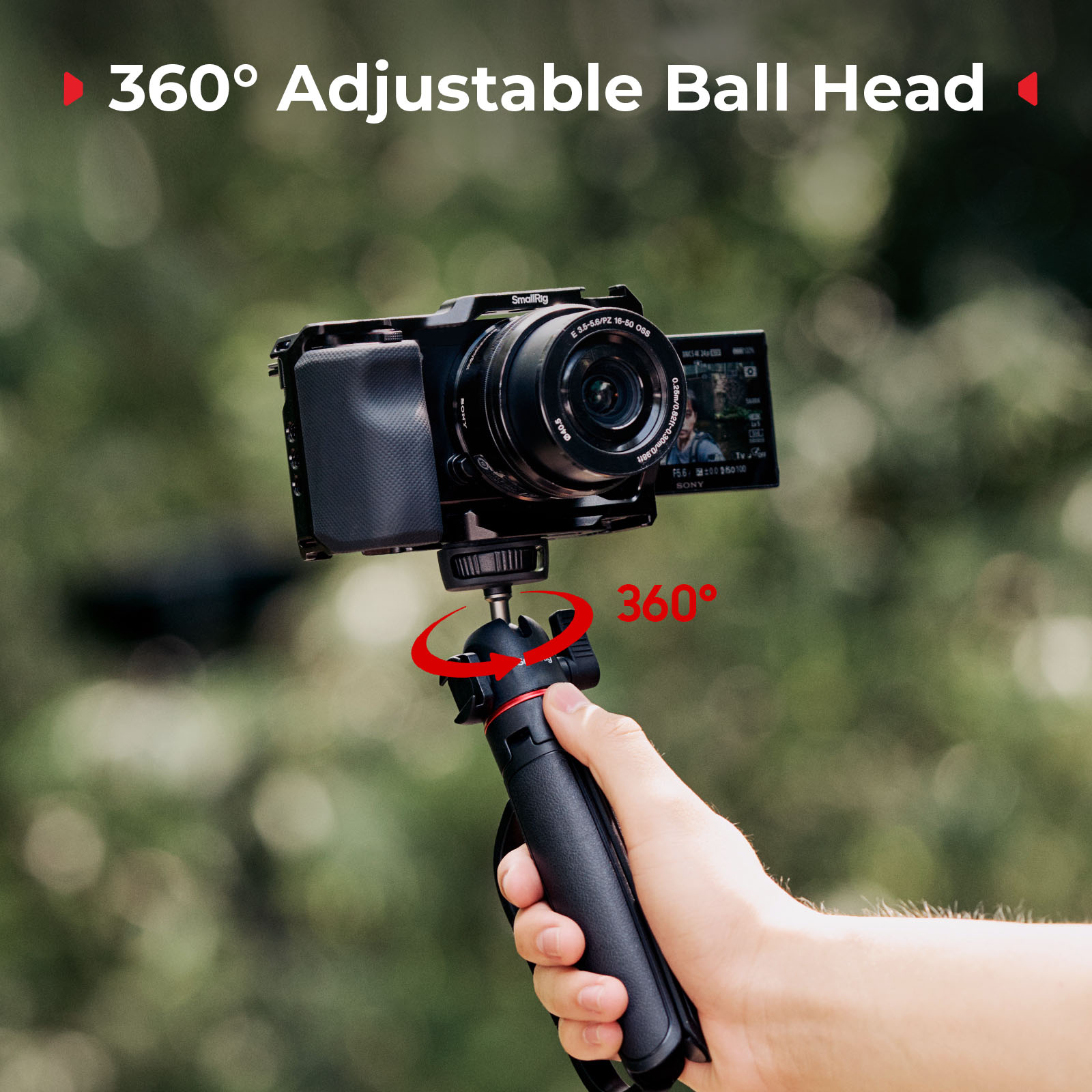 SmallRig VT-15 カラビナ型 Vlog 三脚 マ - Lacrosse Stick Head のレビューと価格