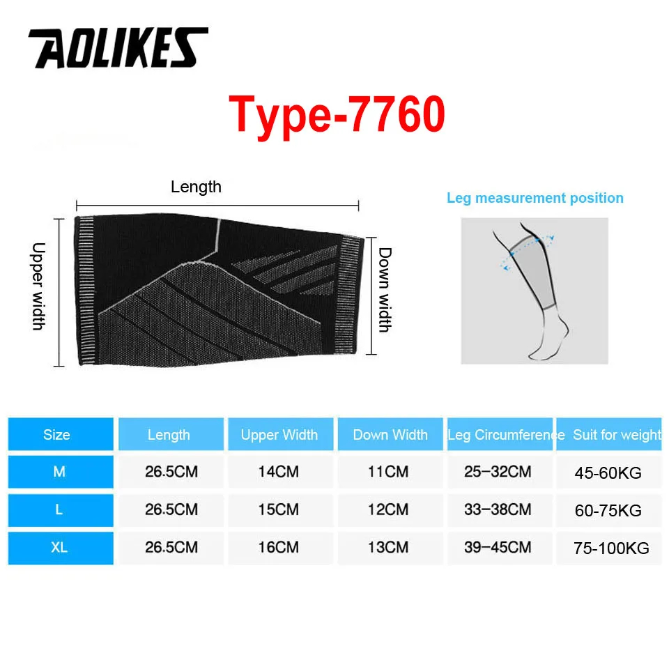Aolikes-スポーツ圧縮膝装具パッド、弾性サポートパッド - Sports Equipment Knee Support のレビューと価格